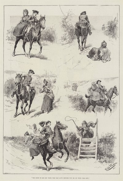 新しいことを始める前に、古い愛を離れて良い 作： Gordon Frederick Browne
